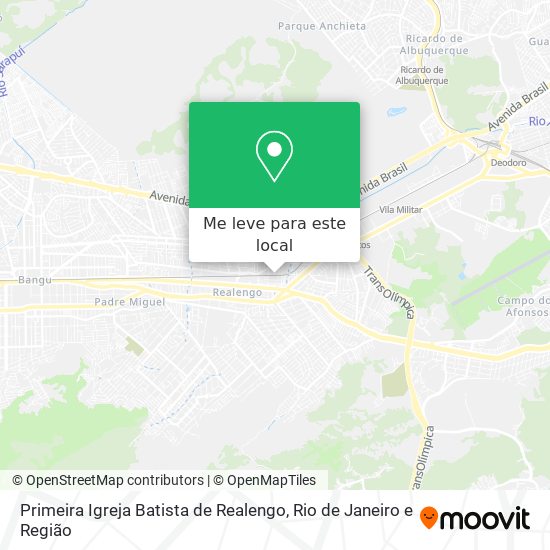 Primeira Igreja Batista de Realengo mapa