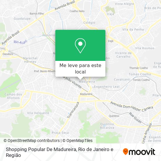 Shopping Popular De Madureira mapa