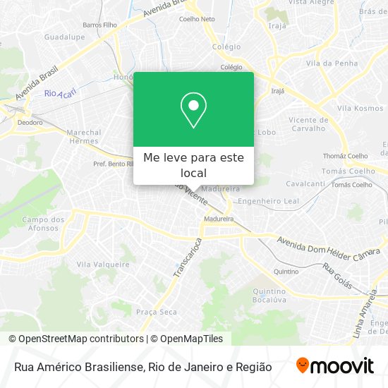 Rua Américo Brasiliense mapa