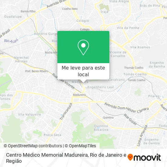 Centro Médico Memorial Madureira mapa