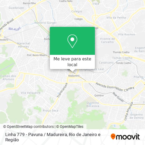 Linha 779 - Pavuna / Madureira mapa