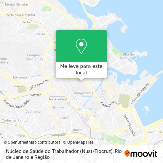 Núcleo de Saúde do Trabalhador (Nust / Fiocruz) mapa