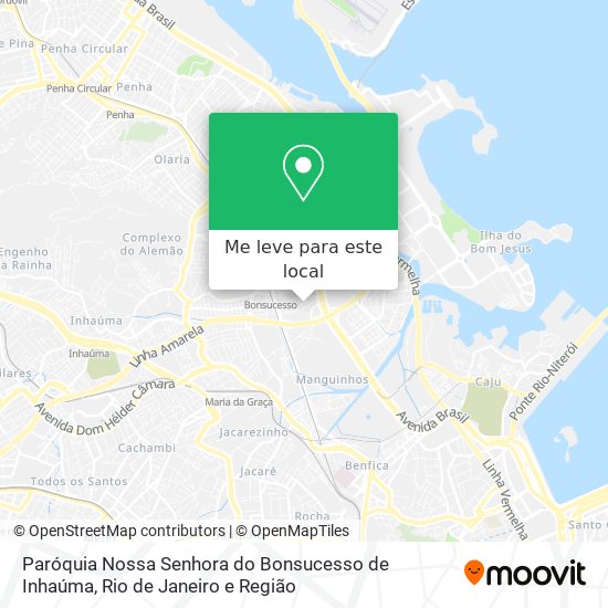 Paróquia Nossa Senhora do Bonsucesso de Inhaúma mapa