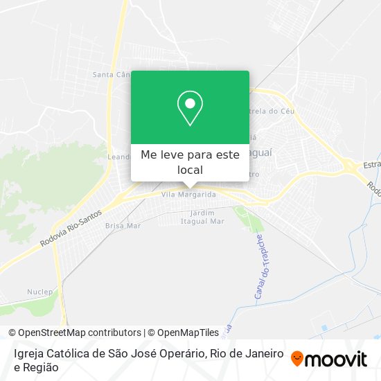 Igreja Católica de São José Operário mapa