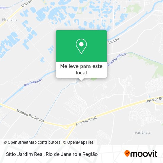 Sítio Jardim Real mapa