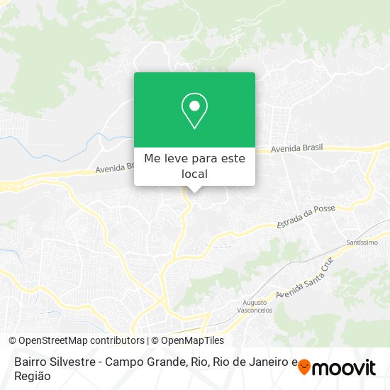 Bairro Silvestre - Campo Grande, Rio mapa