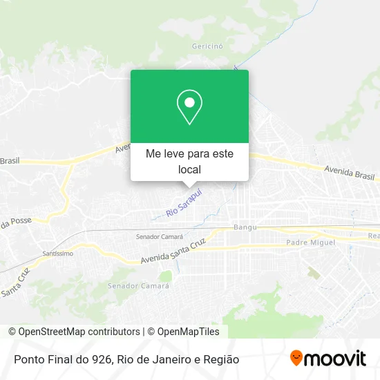 Ponto Final do 926 mapa