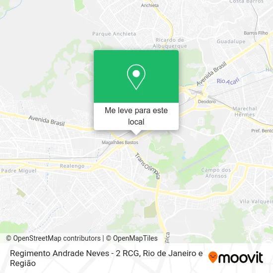Regimento Andrade Neves - 2 RCG mapa