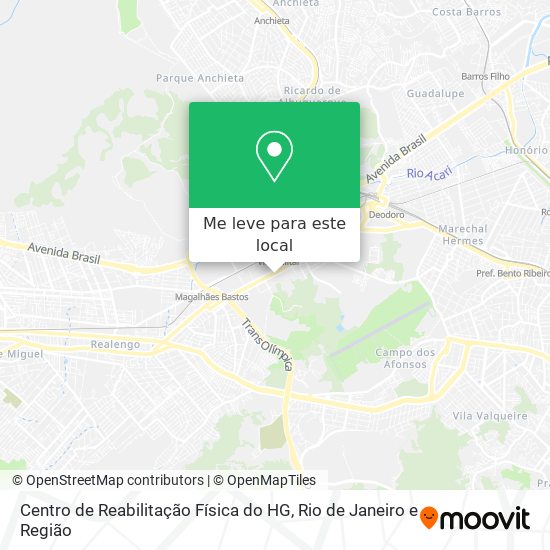 Centro de Reabilitação Física do HG mapa