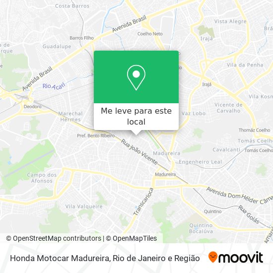 Honda Motocar Madureira mapa