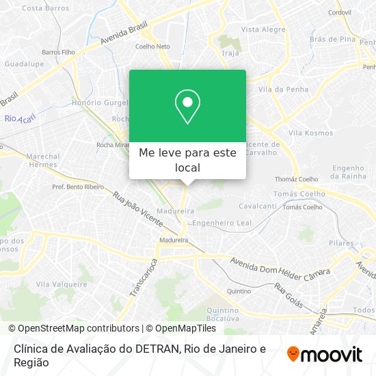 Clínica de Avaliação do DETRAN mapa
