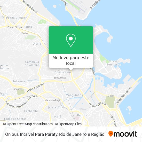 Ônibus Incrível Para Paraty mapa