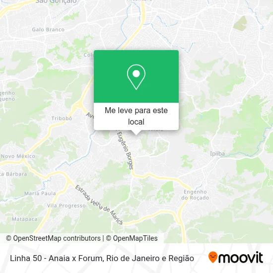 Linha 50 - Anaia x Forum mapa