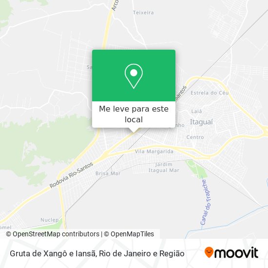 Gruta de Xangô e Iansã mapa