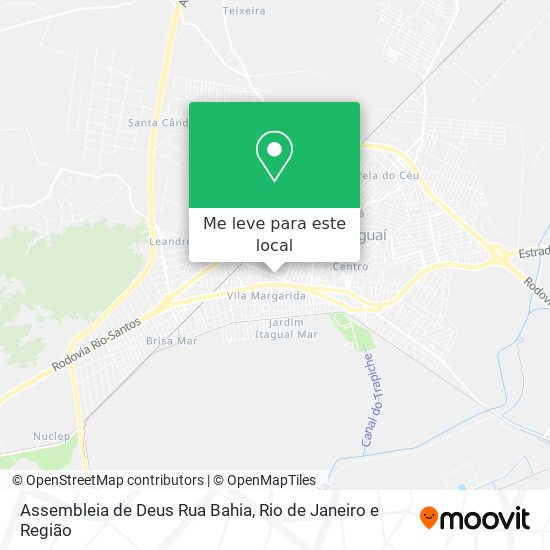 Assembleia de Deus Rua Bahia mapa