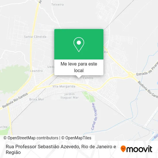 Rua Professor Sebastião Azevedo mapa