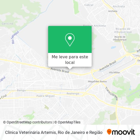 Clínica Veterinária Artemis mapa