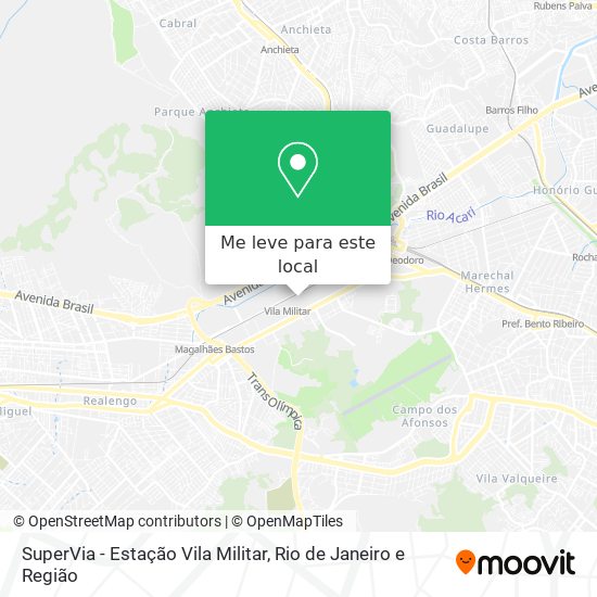 SuperVia - Estação Vila Militar mapa