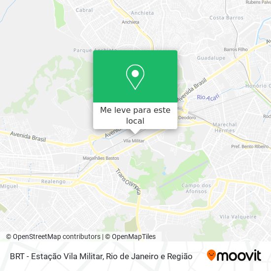 BRT - Estação Vila Militar mapa