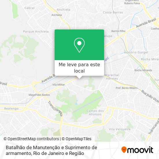 Batalhão de Manutenção e Suprimento de armamento mapa