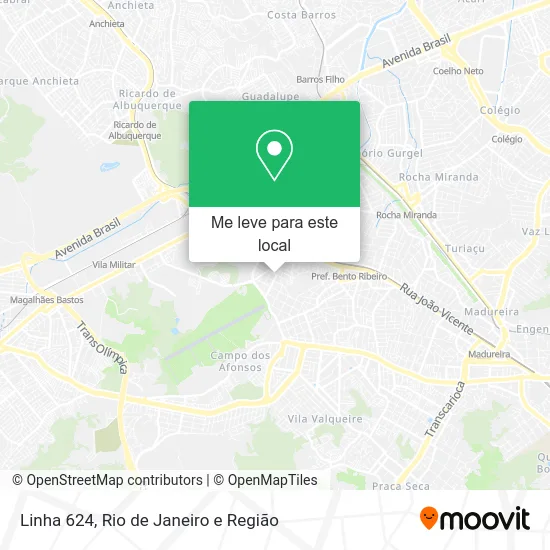 Linha 624 mapa