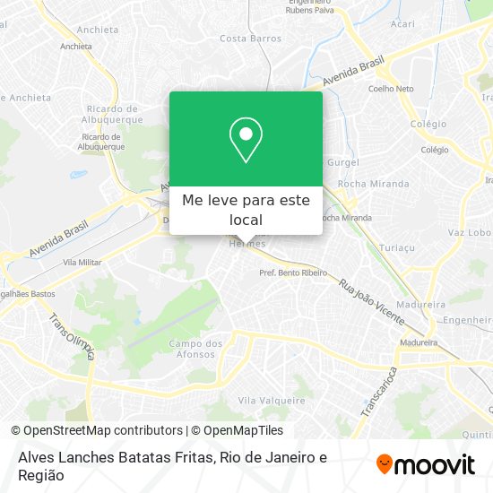 Alves Lanches Batatas Fritas mapa