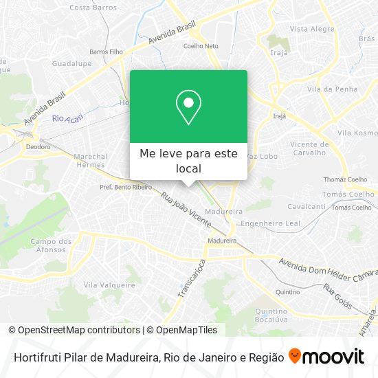 Hortifruti Pilar de Madureira mapa