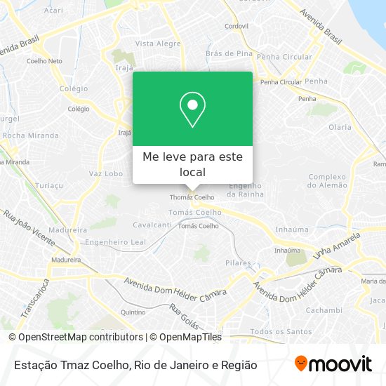 Estação Tmaz Coelho mapa