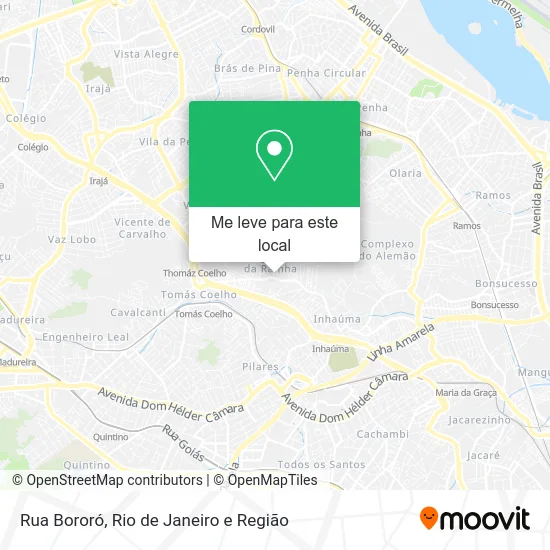 Rua Bororó mapa