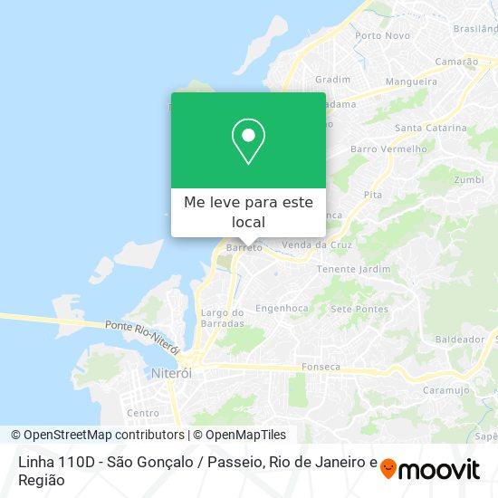 Linha 110D - São Gonçalo / Passeio mapa
