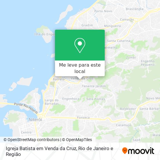 Igreja Batista em Venda da Cruz mapa