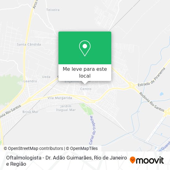 Oftalmologista - Dr. Adão Guimarães mapa