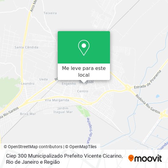 Ciep 300 Municipalizado Prefeito Vicente Cicarino mapa