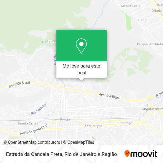 Estrada da Cancela Preta mapa