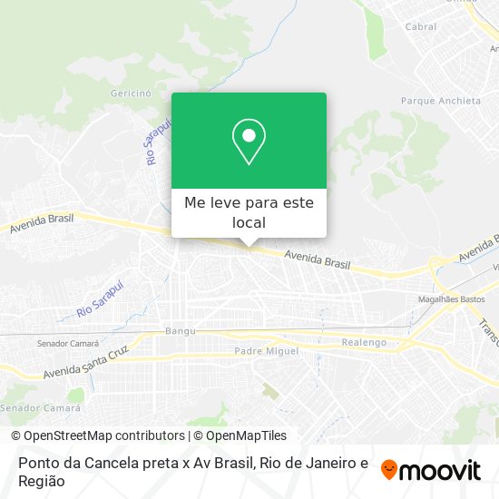 Ponto da Cancela preta x Av Brasil mapa