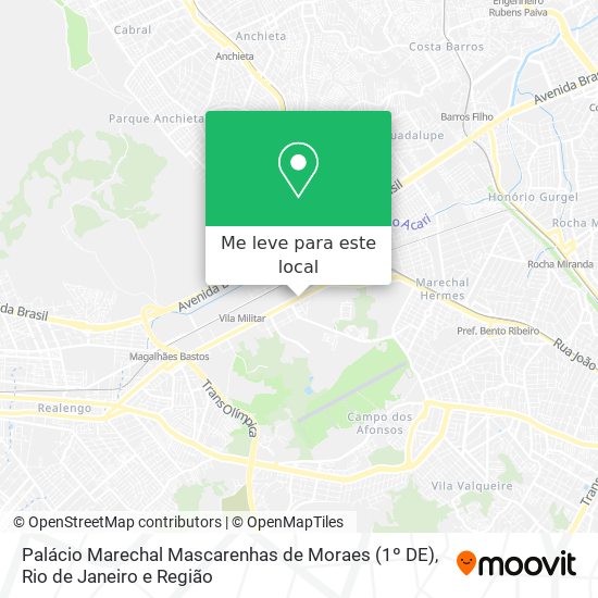 Palácio Marechal Mascarenhas de Moraes (1º DE) mapa