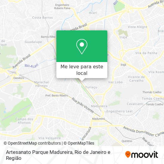 Artesanato Parque Madureira mapa