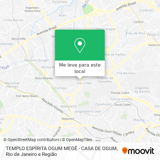 TEMPLO ESPÍRITA OGUM MEGÊ - CASA DE OGUM mapa