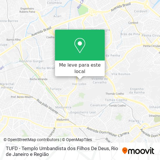 TUFD - Templo Umbandista dos Filhos De Deus mapa