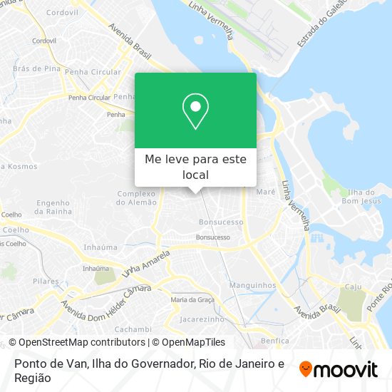 Ponto de Van, Ilha do Governador mapa