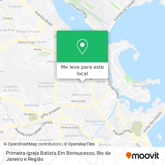 Primeira igreja Batista Em Bonsucesso mapa