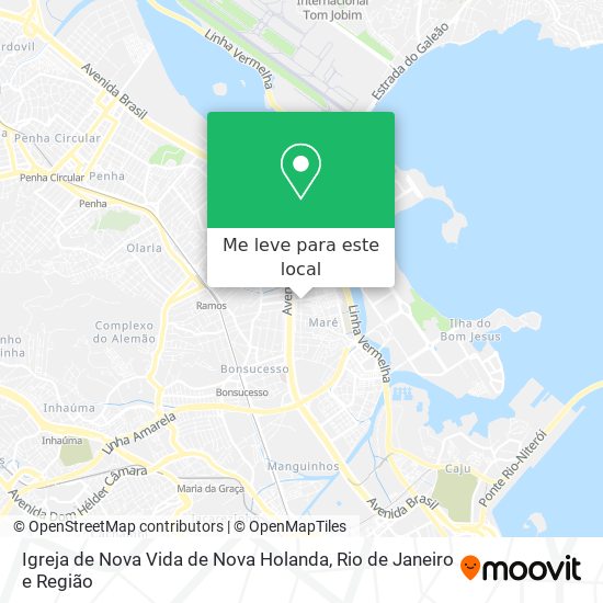 Igreja de Nova Vida de Nova Holanda mapa