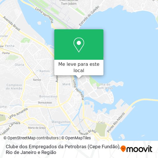 Clube dos Empregados da Petrobras (Cepe Fundão) mapa