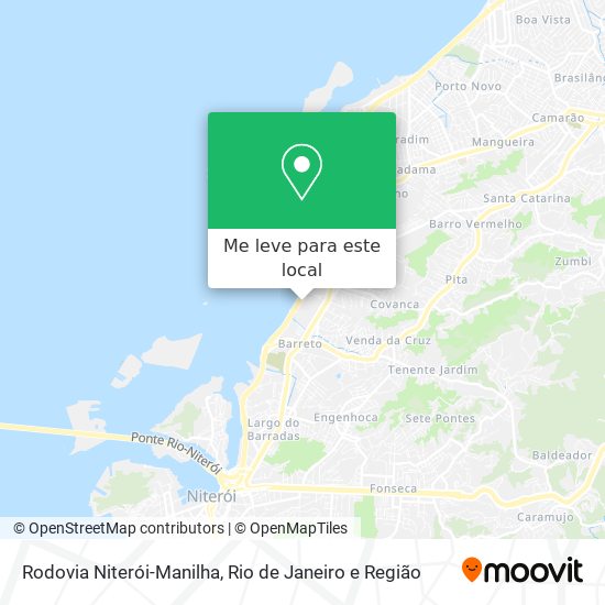 Rodovia Niterói-Manilha mapa