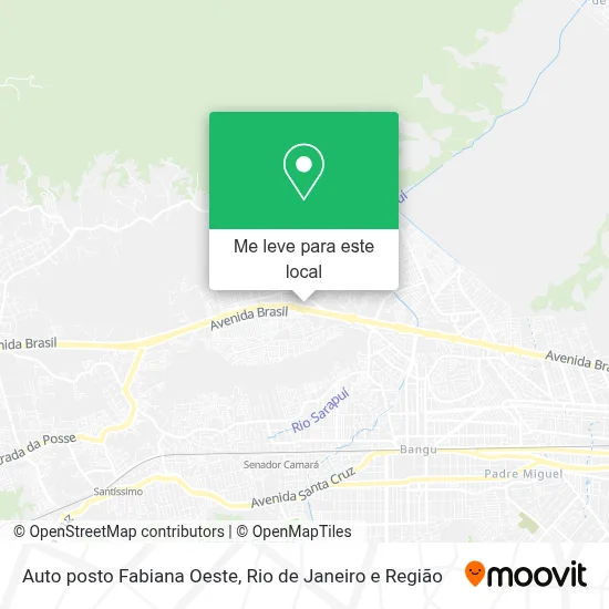 Auto posto Fabiana Oeste mapa