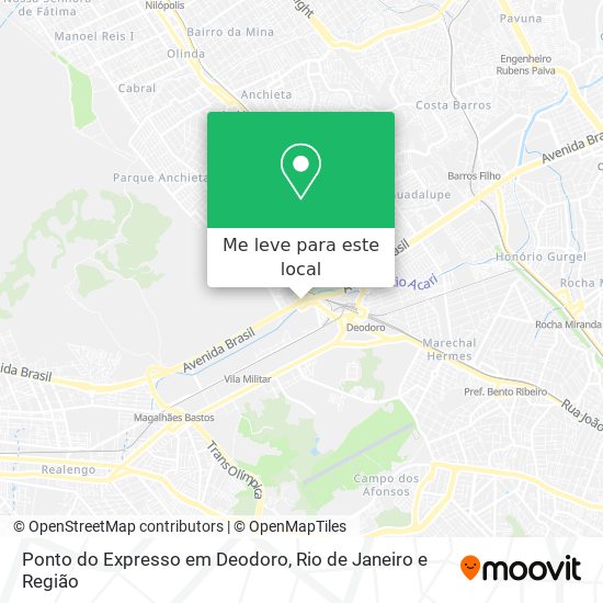 Ponto do Expresso em Deodoro mapa