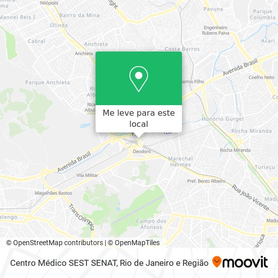 Centro Médico SEST SENAT mapa