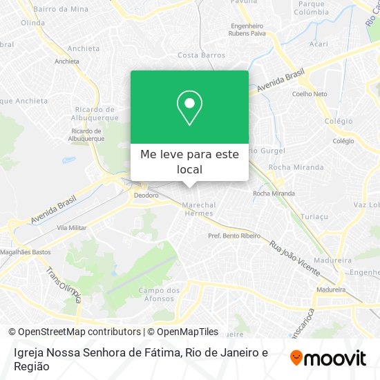 Igreja Nossa Senhora de Fátima mapa