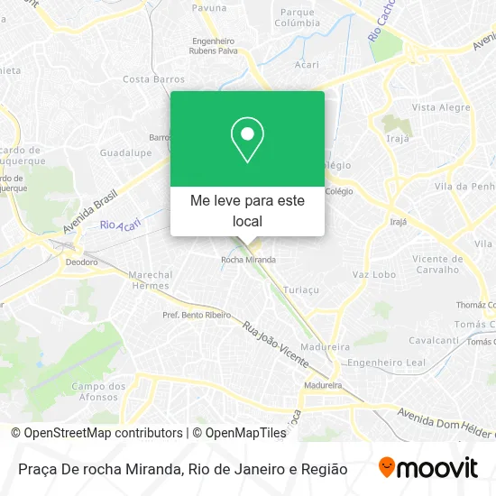 Praça De rocha Miranda mapa