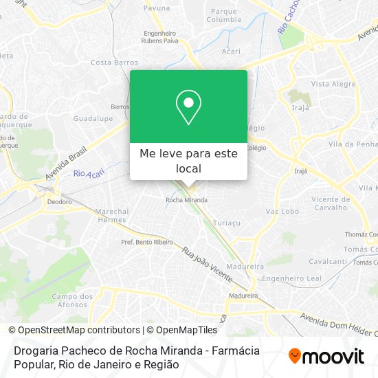 Drogaria Pacheco de Rocha Miranda - Farmácia Popular mapa